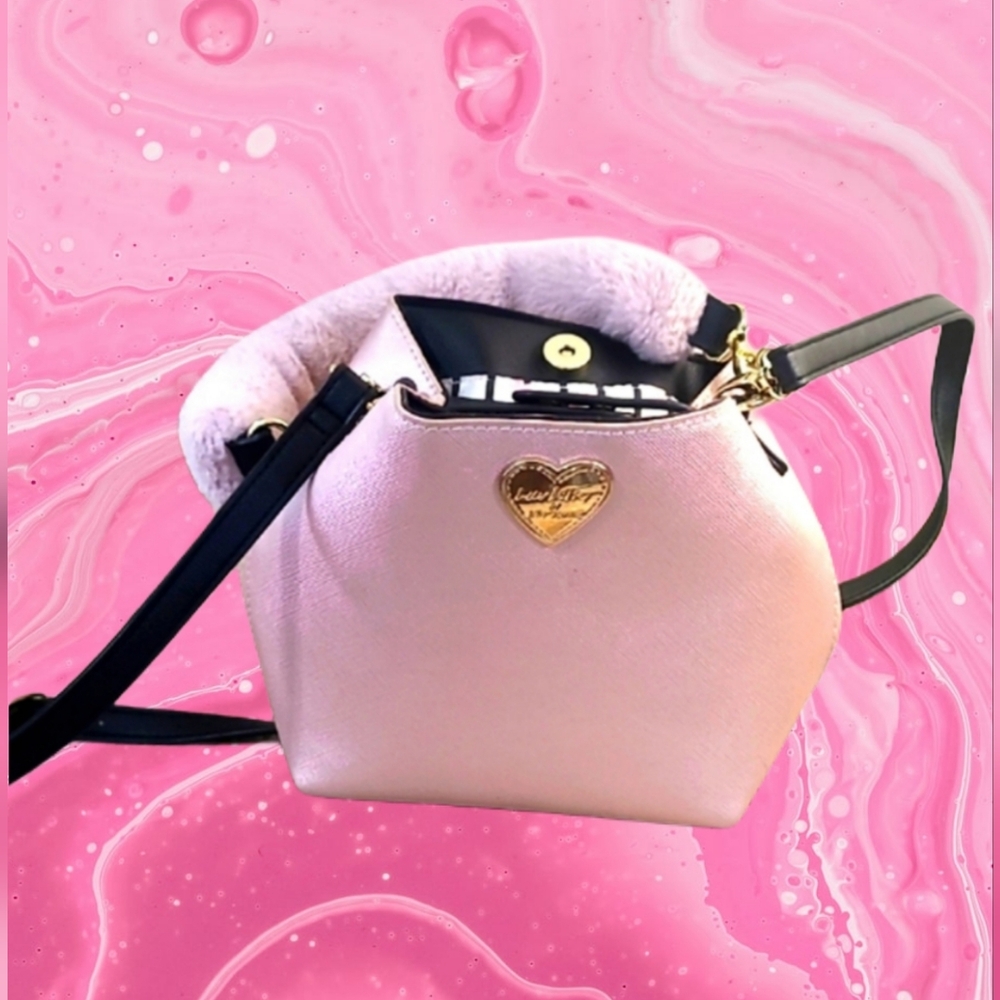 Betsey Johnson Pink Heart-Embellished Women's Bag